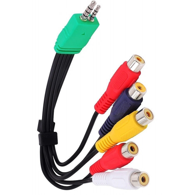 JUNSUNMAY Cavo AV da 0,3 m 3,5 mm + 2,5 mm maschio a 5 x RCA femmina per TV Samsung BN39-01154W, 30cm 3.5+2.5 to 5RCA