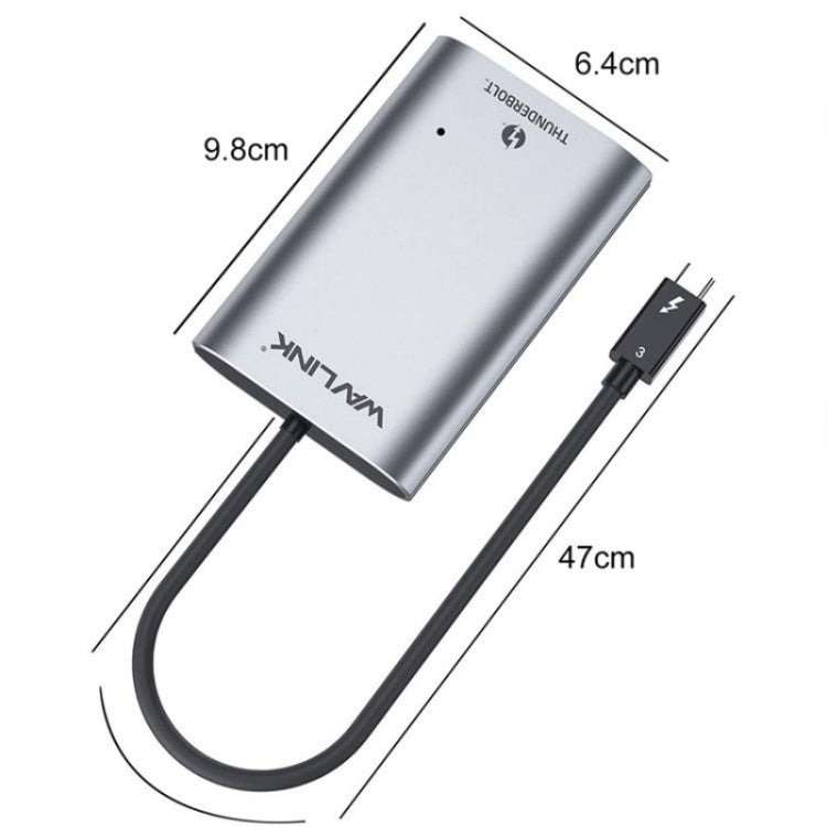 WAVLINK WL-UTA02D Convertitore adattatore Thunderbolt 3 a Dual DisplayPort Supporto 4K / 60Hz