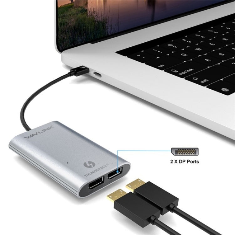 WAVLINK WL-UTA02D Convertitore adattatore Thunderbolt 3 a Dual DisplayPort Supporto 4K / 60Hz