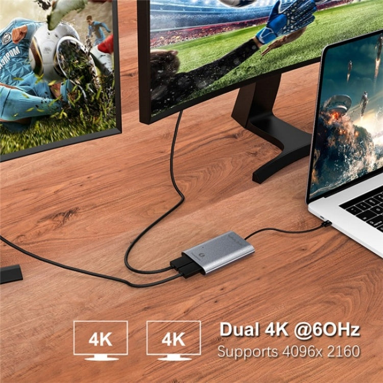 WAVLINK WL-UTA02D Convertitore adattatore Thunderbolt 3 a Dual DisplayPort Supporto 4K / 60Hz