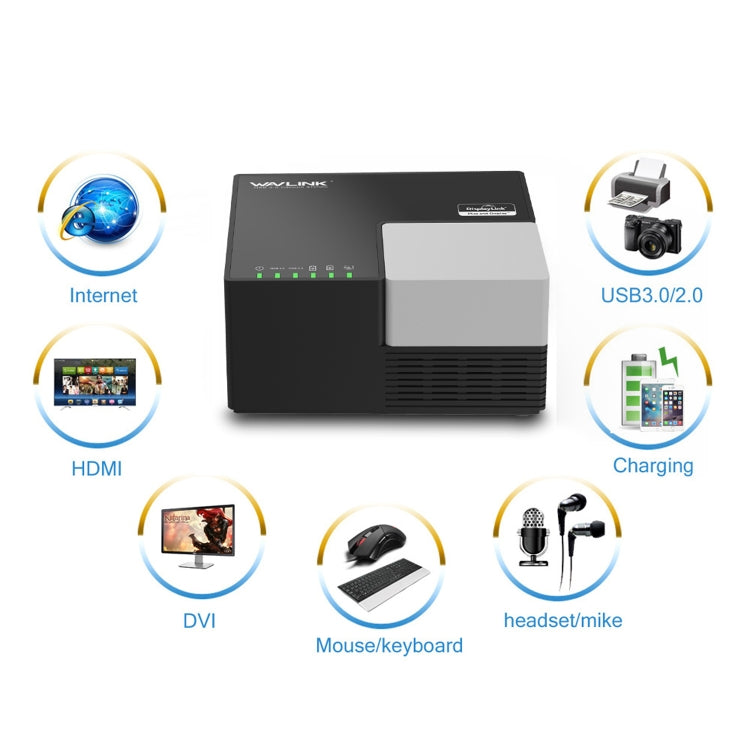 WAVLINK WL-UG39DK3 Dock video Gigabit Ethernet a ricarica rapida con doppio display Hub USB 3.0, US Plug, UK Plug, EU Plug, AU Plug