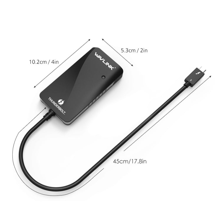 WAVLINK WL-UTA01H Adattatore splitter extender multischermo da Thunderbolt 3 a doppio HDMI Type-C, WL-UTA01H