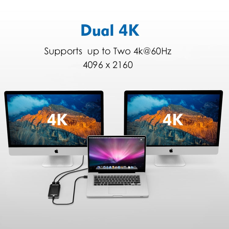 WAVLINK WL-UTA01H Adattatore splitter extender multischermo da Thunderbolt 3 a doppio HDMI Type-C, WL-UTA01H