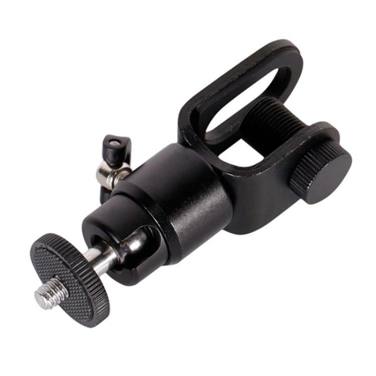 C038 Per conferenze trasmesse in diretta Supporto per luce di riempimento con clip per monitor portatile in lega di alluminio da 1/4 di vite