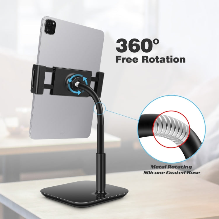 NS-06A Supporto per tablet da tavolo regolabile con base resistente e girevole a 360 gradi, NS-06A