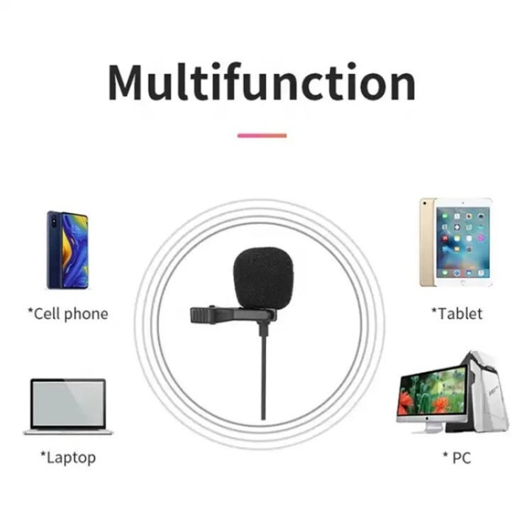 JMARY MC-R1 Telefono Laptop Registrazione Intervista Lavalier Mic Mini microfono da 3,5 mm