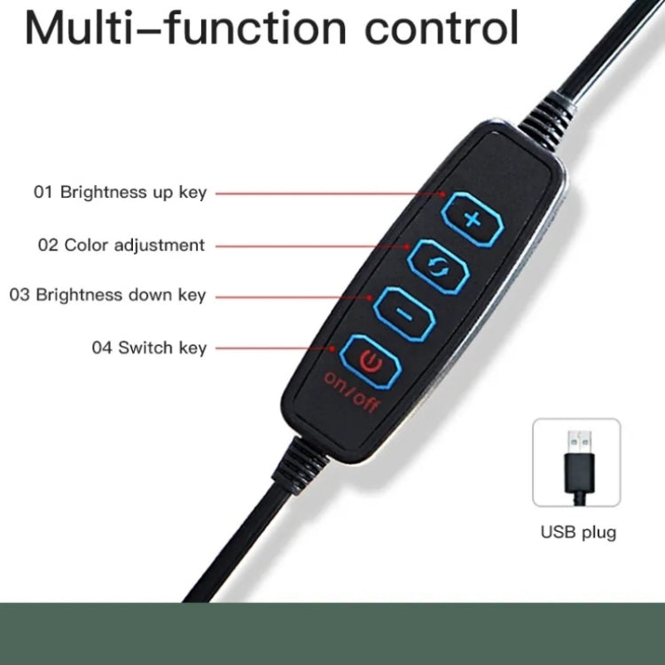 JMARY FM-536A Set di luci di bellezza con supporto in streaming per luce di riempimento live da 10 pollici, FM-536A