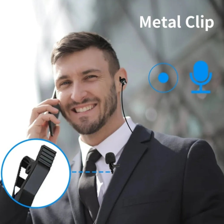JMARY MC-R5 Microfono lavalier con cavo da 3,5 mm con auricolare per il monitoraggio del suono, lunghezza: 3 m, MC-R5