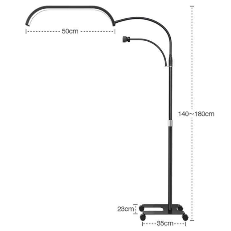 HD-G63X Lampada da terra a LED con oscuramento remoto Lampada lunare per manicure e ciglia, US Plug, UK Plug, EU Plug, AU Plug