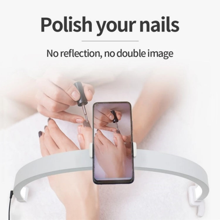Lampada per nail art con controllo touch, lampada a mezzaluna pieghevole M12X a LED, lunghezza: 56 cm, US Plug, UK Plug, EU Plug, AU Plug