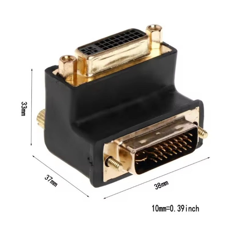 Adattatore di estensione DVI 24+5 DVI-I digitale dual link maschio-femmina ad angolo retto da 90 gradi per monitor LCD HDTV