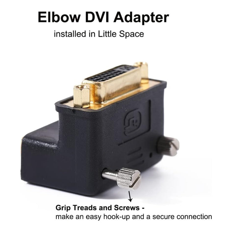 Adattatore di estensione DVI 24+5 DVI-I digitale dual link maschio-femmina ad angolo retto da 90 gradi per monitor LCD HDTV