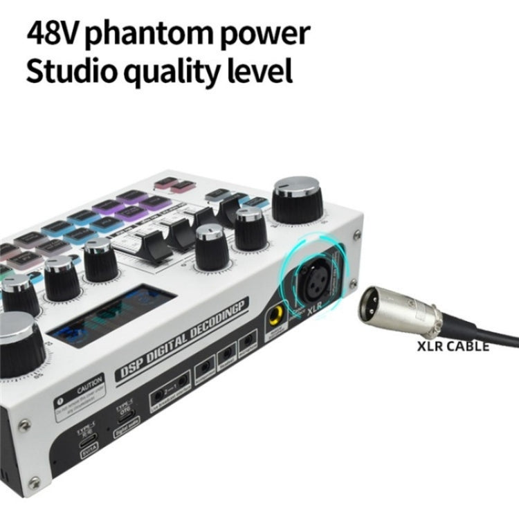 X7 48V Mixer audio trasmissione live Microfono professionale Scheda audio live, X7