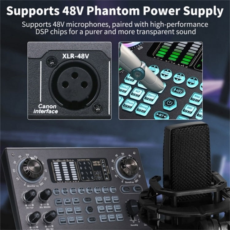 Mixer audio mobile per scheda audio karaoke con registrazione in streaming live C100, C100