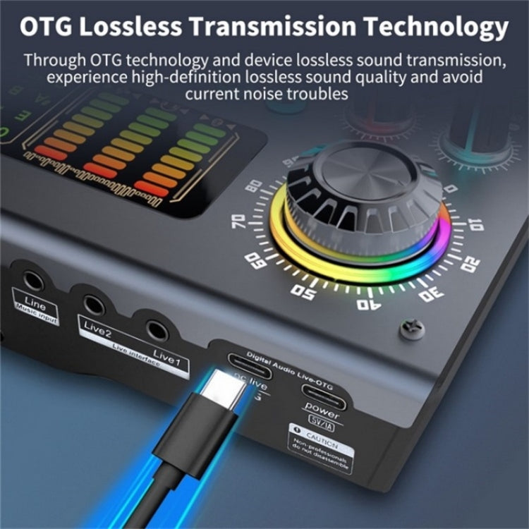 Mixer audio mobile per scheda audio karaoke con registrazione in streaming live C100, C100