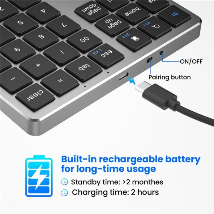 K-35 Tastiera per computer portatile Accessori per tablet a 35 tasti Tastiera Bluetooth