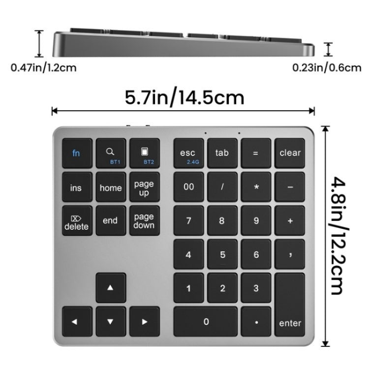 K-35 Tastiera per computer portatile Accessori per tablet a 35 tasti Tastiera Bluetooth