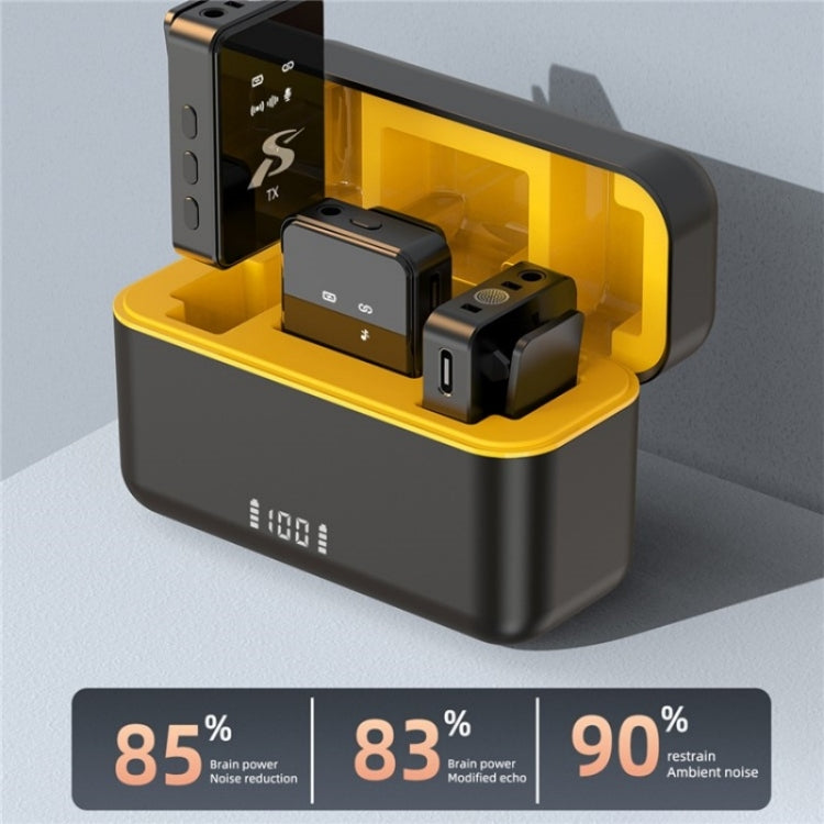 Microfono wireless clip-on lavalier SX12 con doppio microfono + ricevitore