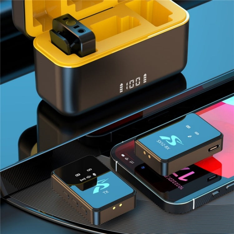 Microfono wireless clip-on lavalier SX12 con doppio microfono + ricevitore