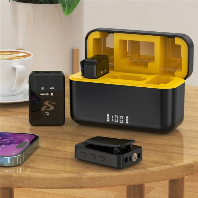 Microfono wireless clip-on lavalier SX12 con doppio microfono + ricevitore