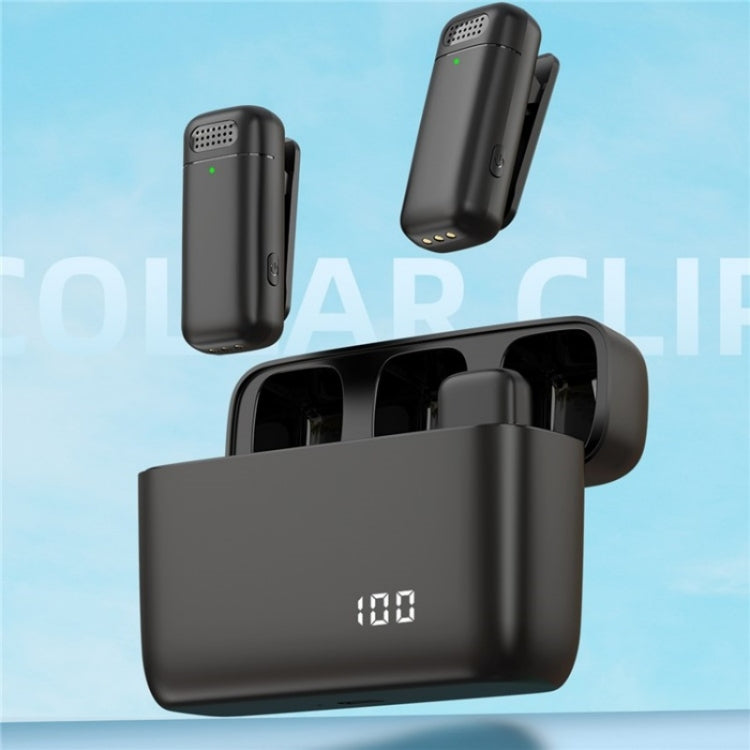 Microfono wireless lavalier K13 2 in 1 con ricevitore USB-C/Type-C e stazione di ricarica, with Type-C Receiver