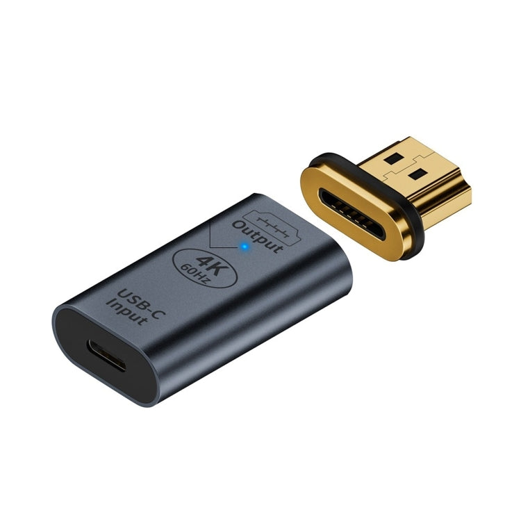 Adattatore convertitore da tipo C femmina a HDMI 2.0 maschio Spina magnetica HD 4K 60Hz