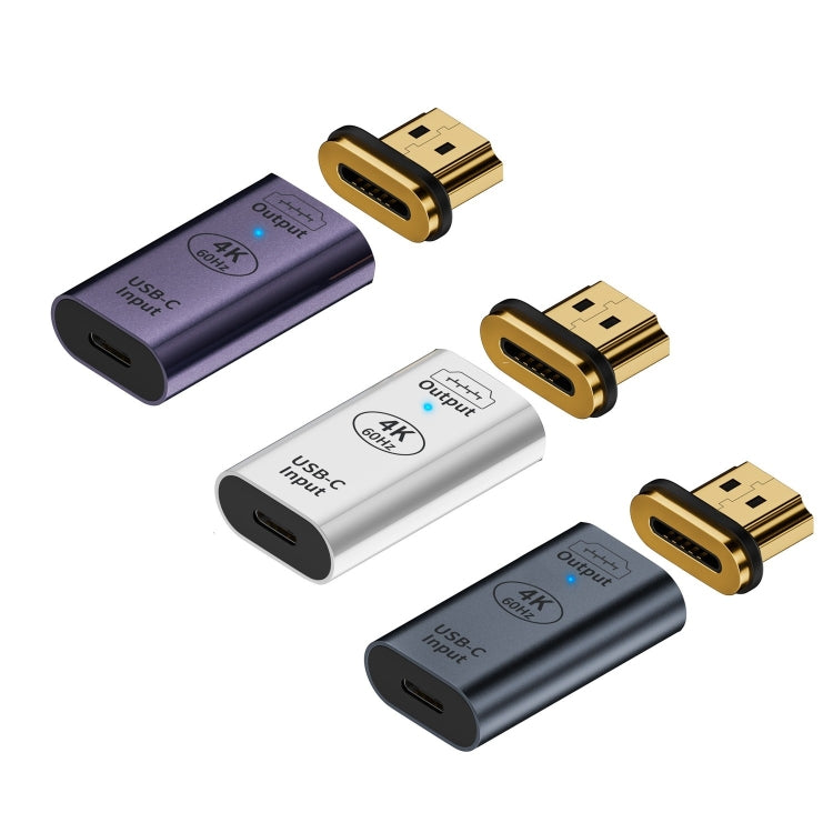 Adattatore convertitore da tipo C femmina a HDMI 2.0 maschio Spina magnetica HD 4K 60Hz