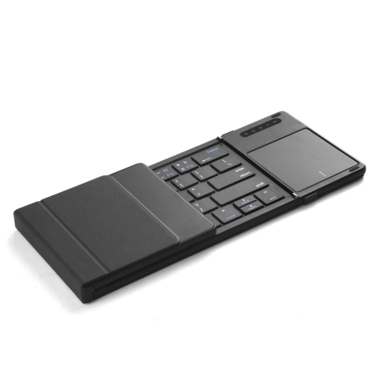 B077T Con Touchpad Tastiera Bluetooth wireless pieghevole in pelle PU, B077T