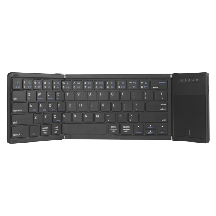 B077T Con Touchpad Tastiera Bluetooth wireless pieghevole in pelle PU, B077T