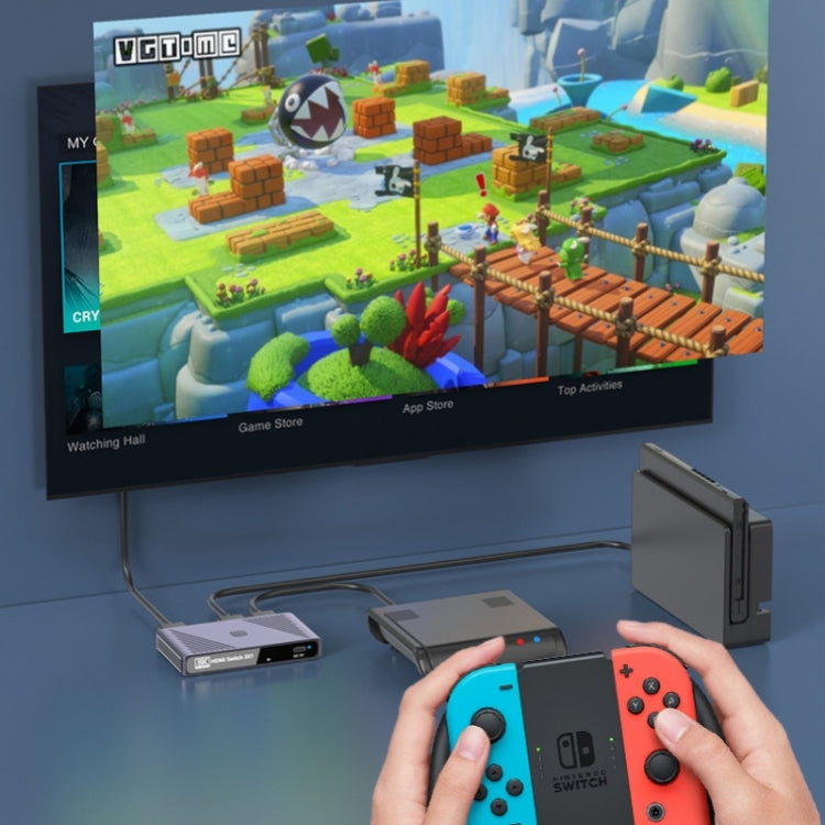 Q803 Per TV/Monitor/Fotocamera Convertitore switch 8K HDMI 3-in-1-out con porta USB-C 5V, Q803