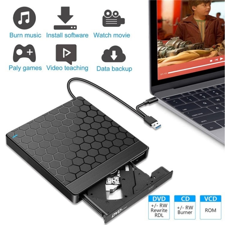 042 Modello di calcio USB3.0 / Tipo-C Computer portatile Unità ottica esterna Masterizzatore DVD Masterizzatore, 042