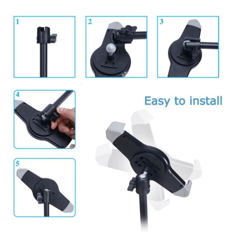 XWJ-LP002 per tablet da 7,9-12 pollici Treppiede portatile in lega di alluminio con rotazione a 360 gradi, XWJ-LP002