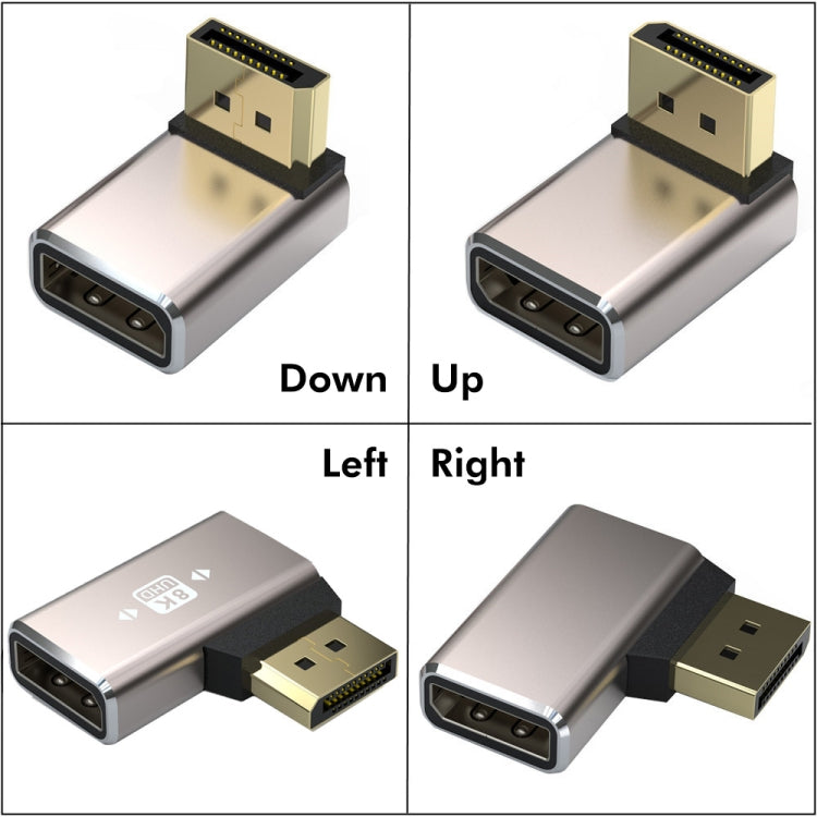 JUNSUNMAY 8K 60Hz PD1.4 Adattatore convertitore Displayport maschio a Displayport femmina, Up, Down, Left, Right
