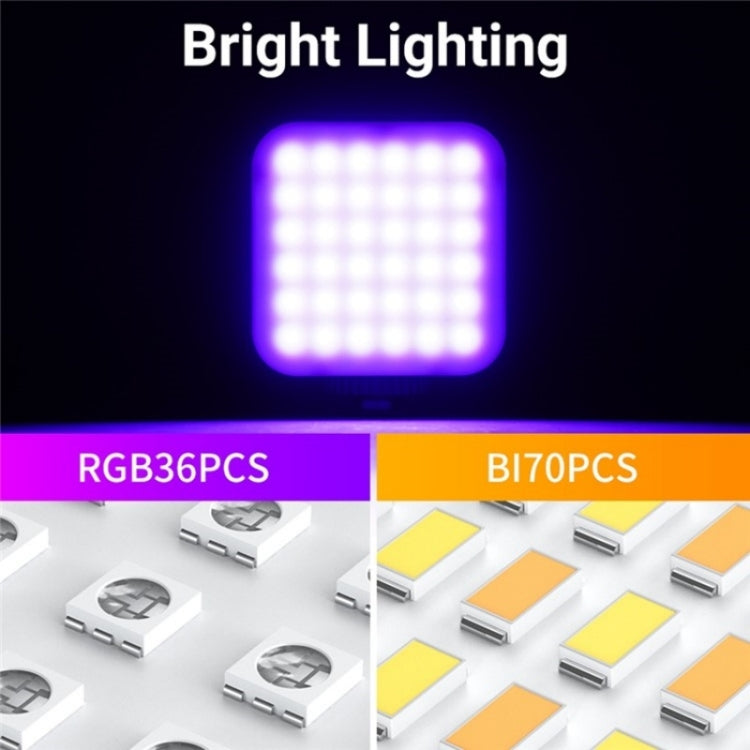 D02 Lampada video RGB tascabile ad assorbimento magnetico Mini LED Luce di riempimento per trasmissione in diretta, D02