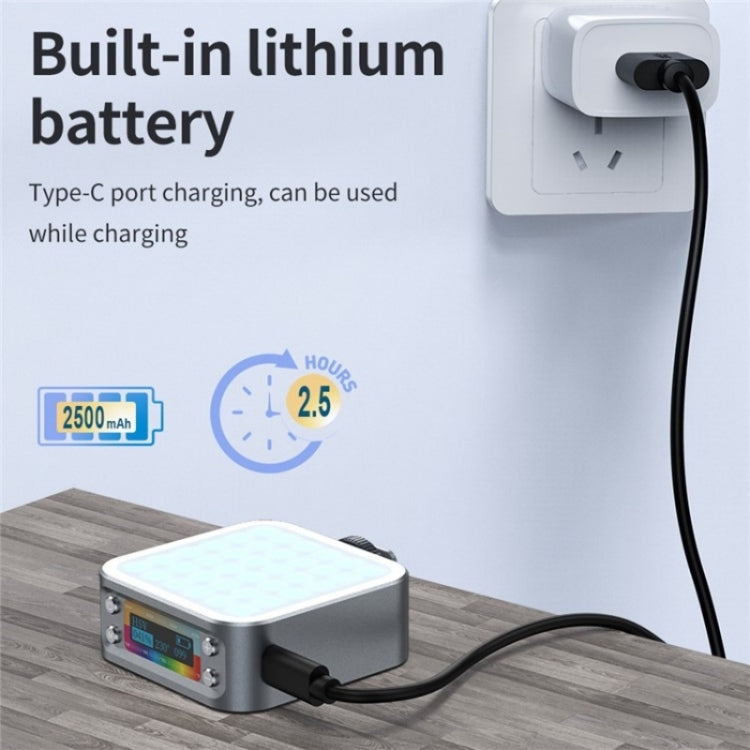 D01 Luce di riempimento LED per fotografia dimmerabile Mini fotocamera portatile Luce di riempimento RGB per telefono, D01