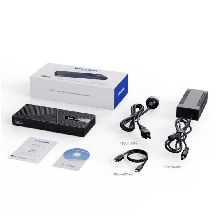 Stazione di aggancio per laptop con triplo display 4K WAVLINK UG69PD25 Pro 100W PD, US Plug, EU Plug, UK Plug, AU Plug
