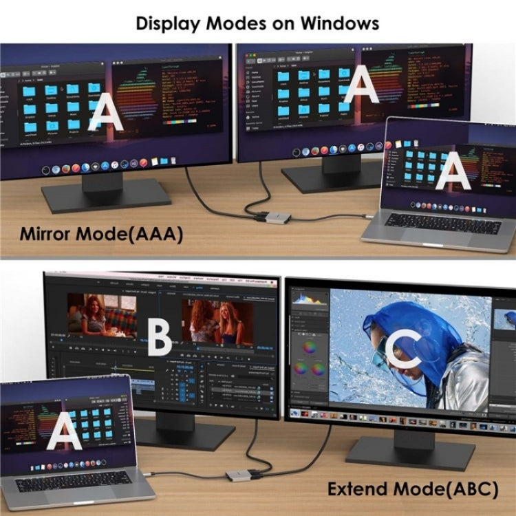 Adattatore per monitor 4K 60Hz WAVLINK UHP510 Pro 87W PD Charging USB C a doppio HD
