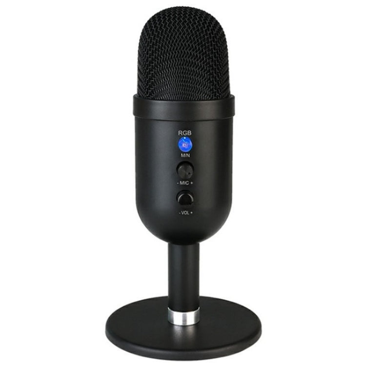 Microfono a condensatore cardioide da tavolo professionale MU2000 con luce RGB, MU2000