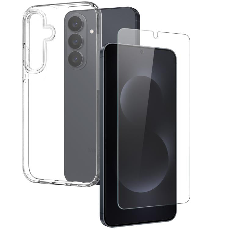 Custodia in TPU NORTHJO con pellicola per schermo, supporto sblocco tramite impronta digitale, For Samsung Galaxy S26+ 5G, For Samsung Galaxy S26 Ultra 5G, For Samsung Galaxy S26 5G, For Samsung Galaxy S25 Edge 5G, For Samsung Galaxy S25 5G