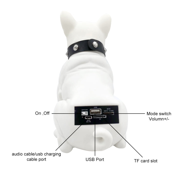 Altoparlante Bluetooth wireless stereo Bulldog CH-M10, supporto scheda TF / disco U / FM, White, Red