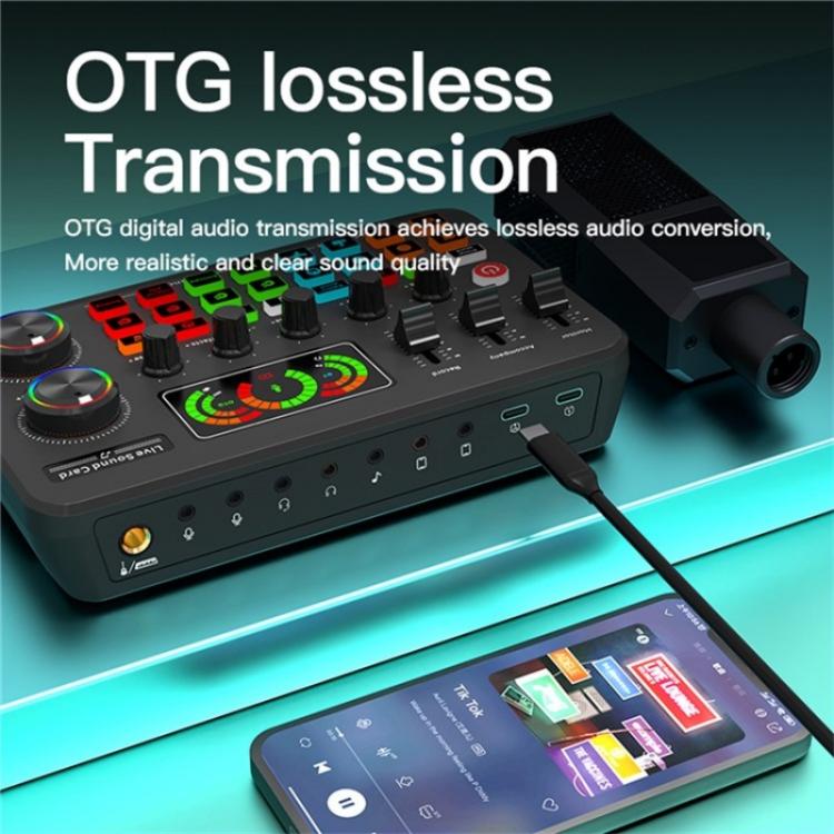 F996 Max Live Streaming / Gaming / Canto Mixer audio Scheda audio microfono USB, F996 Max