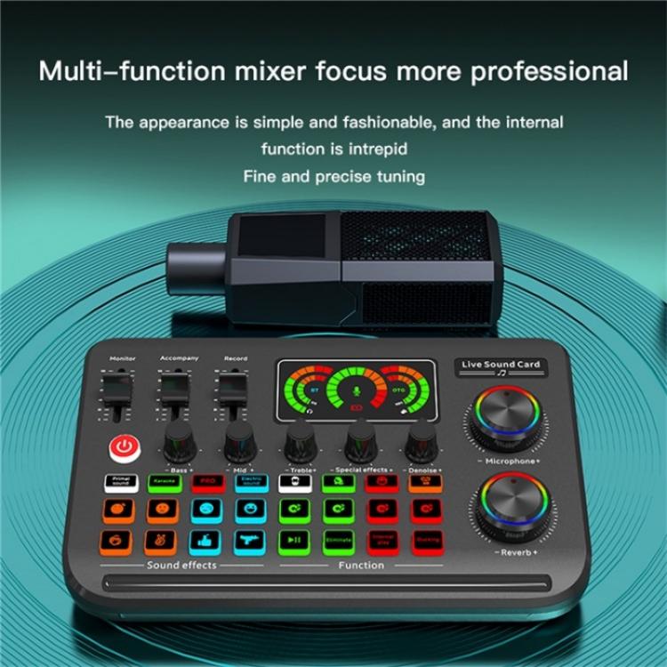 F996 Max Live Streaming / Gaming / Canto Mixer audio Scheda audio microfono USB, F996 Max
