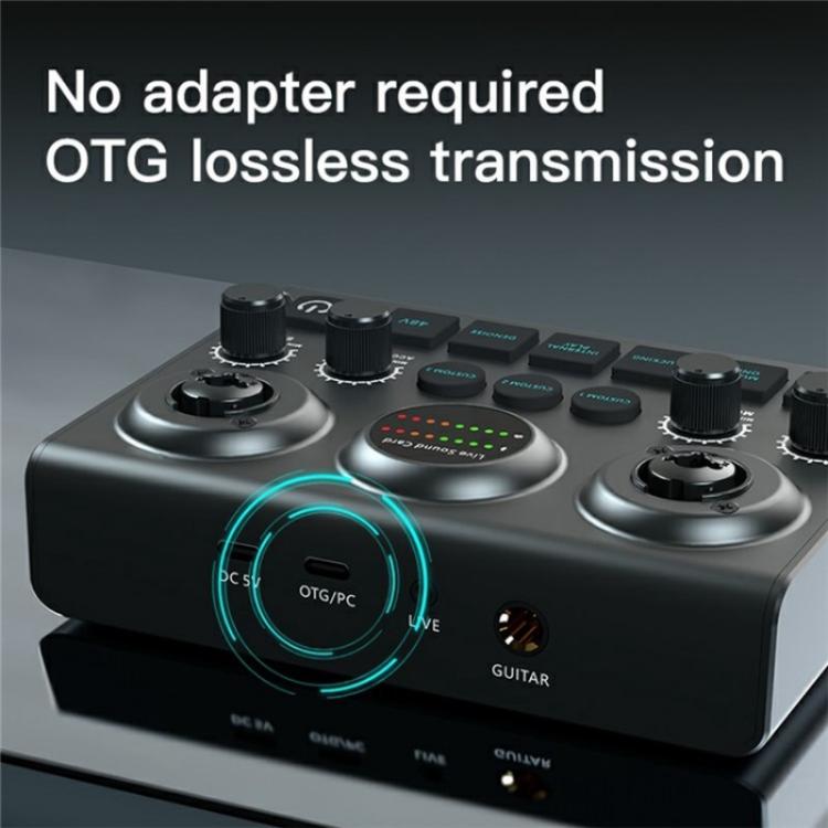 F10 48V Live Streaming Scheda audio Mixer audio Mixer Phantom Power, F10