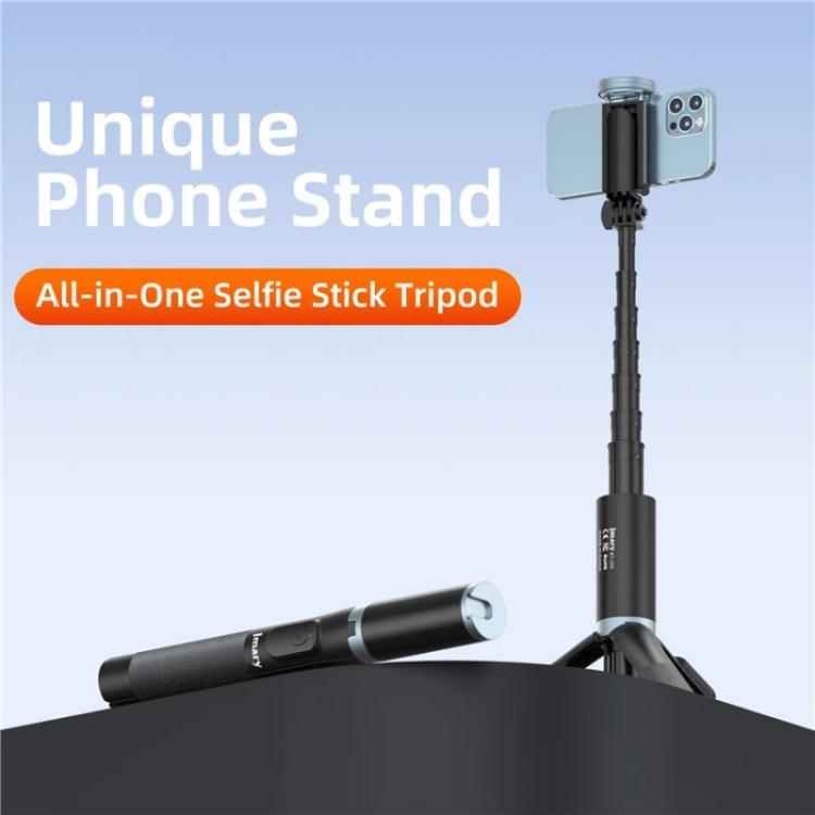 JMARY KT-259 Treppiede con clip per telefono girevole a 360 gradi e bastone per selfie retrattile, KT-259