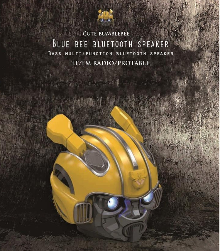 Altoparlante Bluetooth 5.0, altoparlante Cartoon Bumblebee, supporto TF, funzione FM, materiale metallico