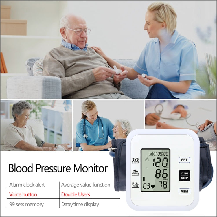 RZ205 Misuratore di pressione arteriosa Digitale automatico per la parte superiore del braccio Battimento cardiaco Monitor di pulsazioni Tonometro Sfigmomanometro per apparecchiature mediche