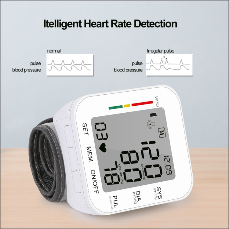 RZ204 polsino da polso digitale automatico monitor per la pressione sanguigna battito cardiaco orologio digitale LCD leggero con voce