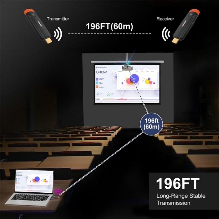 VRRIIS 093 Trasmettitore video ad alta definizione Ricevitore Extender HDMI wireless, 093