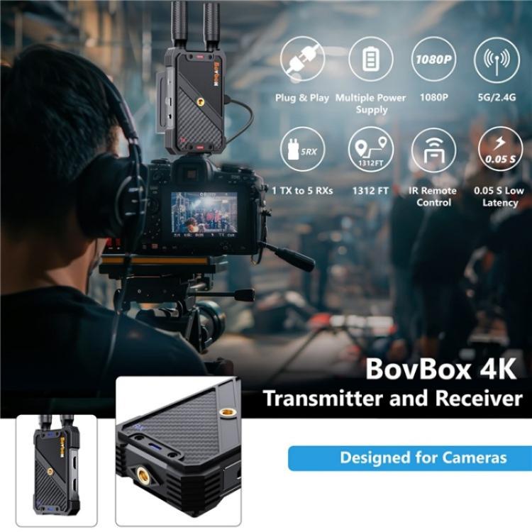 BOVBOX 082 1080P H.265 Bassa Latenza 400m Trasmettitore Ricevitore Extender Wireless HDMI, US Plug, UK Plug, EU Plug, AU Plug