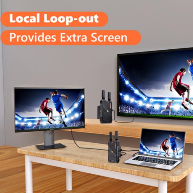 BOVBOX 082 1080P H.265 Bassa Latenza 400m Trasmettitore Ricevitore Extender Wireless HDMI, US Plug, UK Plug, EU Plug, AU Plug